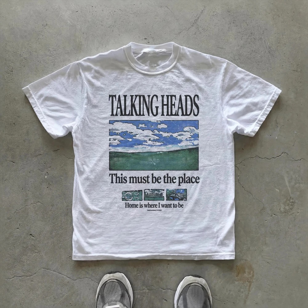 Talking Heads Graphic T-Shirt  - Summer Clothing Places บทวิจารณ์และราคา