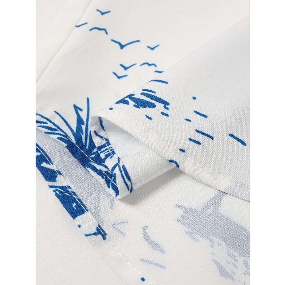 Summer Man Set Coconut Tree Fr - Beach Shirt Hawaiian บทวิจารณ์และราคา