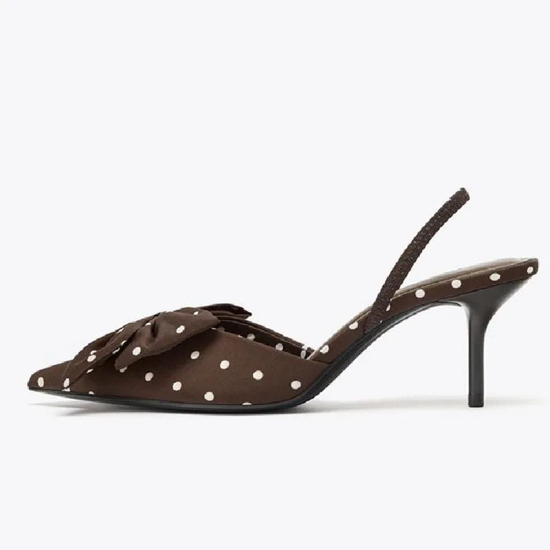 Brown Polka Dot Butterfly Knot - Summer Clothing Brands บทวิจารณ์และราคา