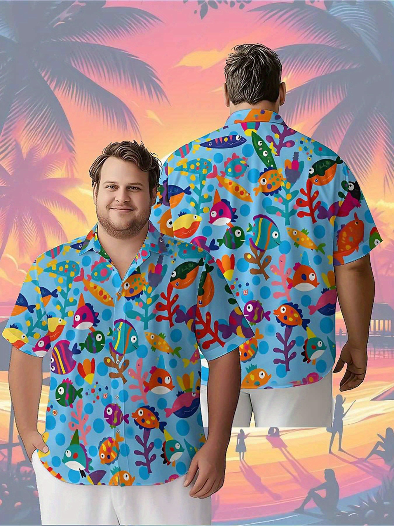 Men's Plus Size Hawaiian Shirt - Beach Shirt Hawaiian บทวิจารณ์และราคา