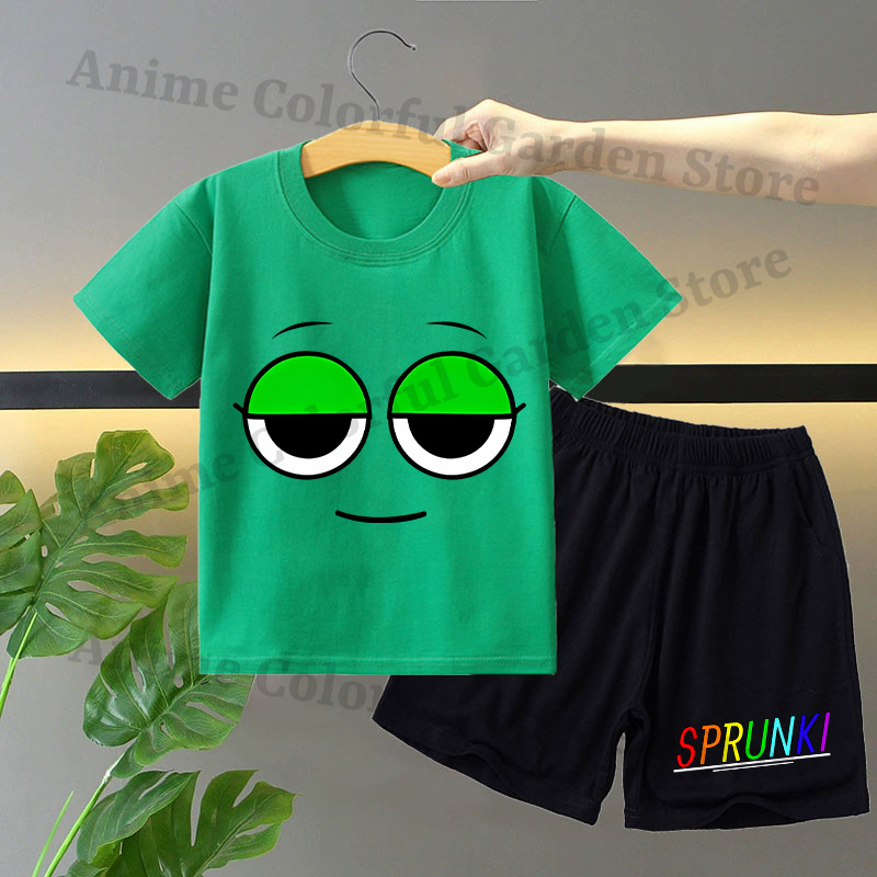 Sprunki 2pcs T-shirt and Short - Summer Clothing For Girls บทวิจารณ์และราคา