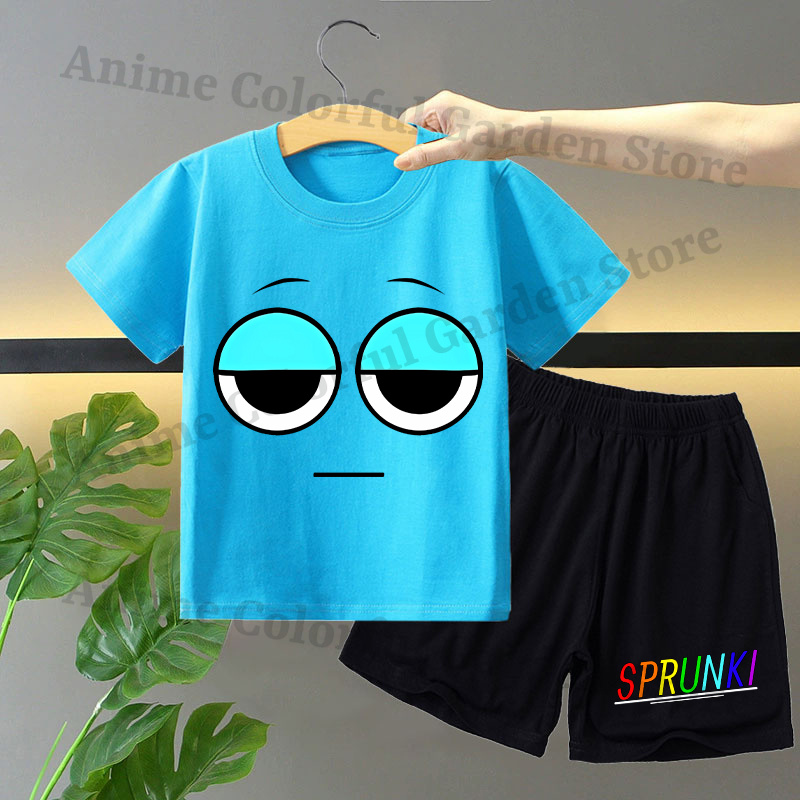 Sprunki 2pcs T-shirt and Short - Summer Clothing For Girls บทวิจารณ์และราคา
