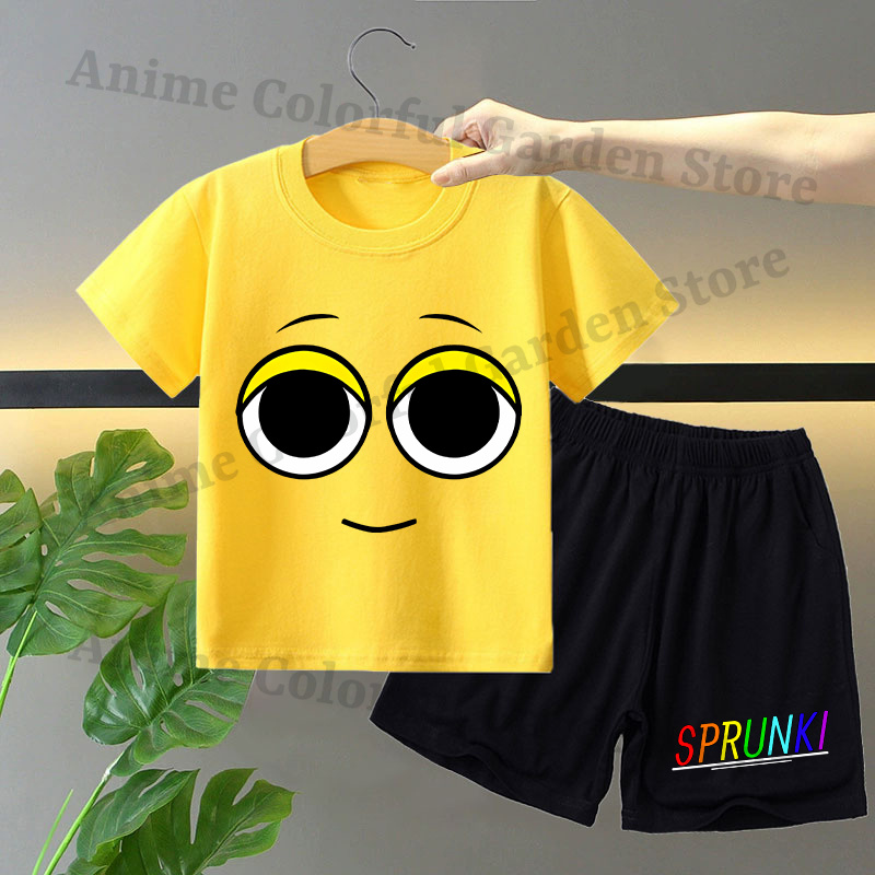 Sprunki 2pcs T-shirt and Short - Summer Clothing For Girls บทวิจารณ์และราคา