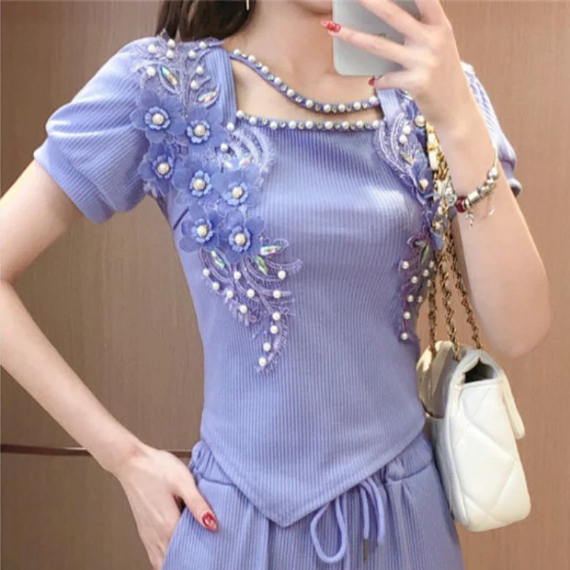 Wide Leg Ladies Trouser Purple - Summer Clothing Wholesale บทวิจารณ์และราคา