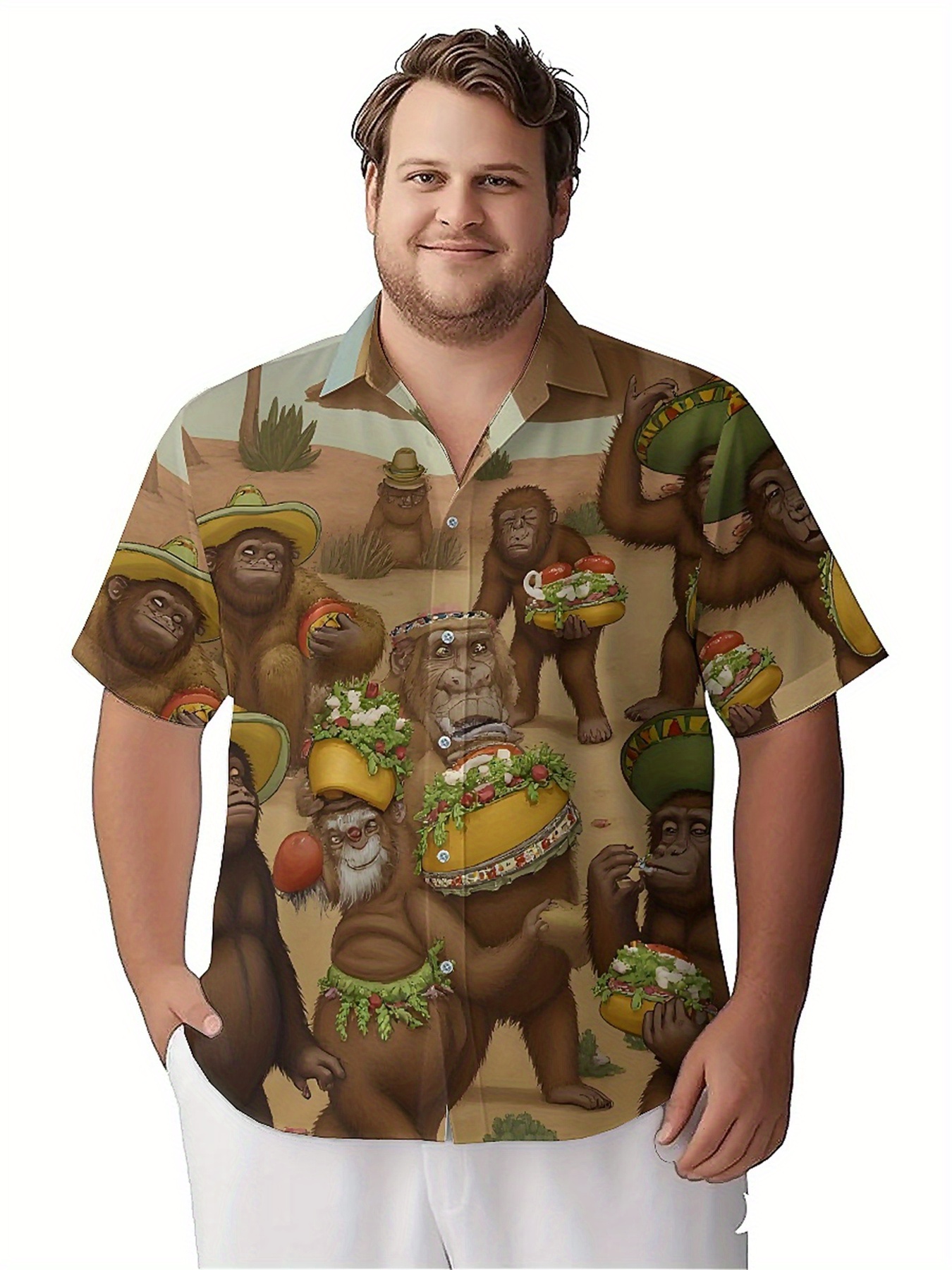 Men's Plus Size Hawaiian Shirt - Beach Shirt Hawaiian บทวิจารณ์และราคา