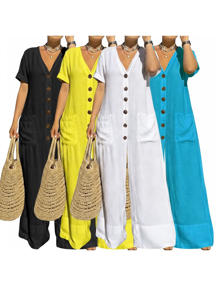 Plus Size Women Clothes Jumpsu - Summer Clothing Wholesale บทวิจารณ์และราคา