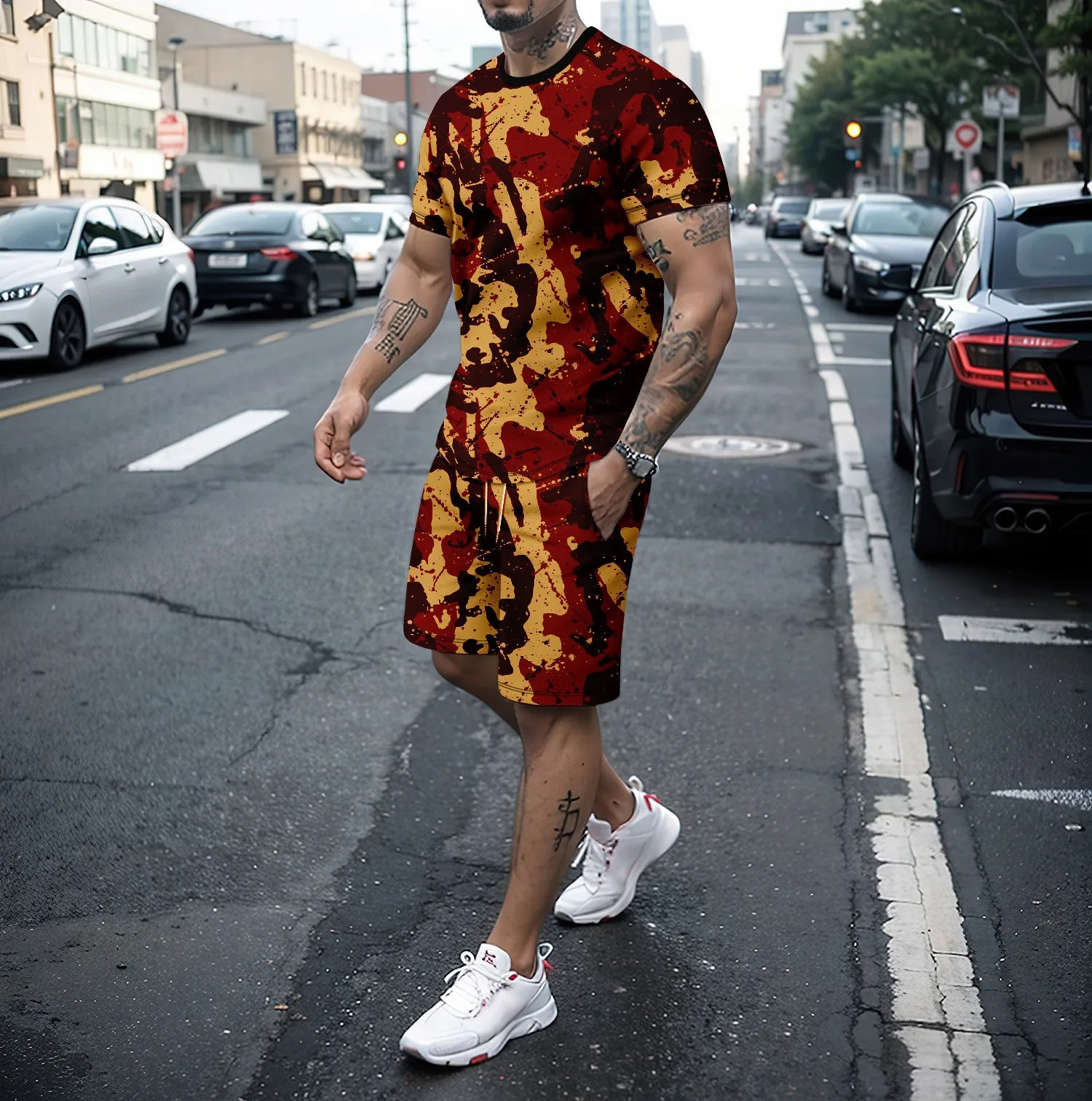 Camouflage Outdoor Tracksuits  - Summer Knit Clothing บทวิจารณ์และราคา