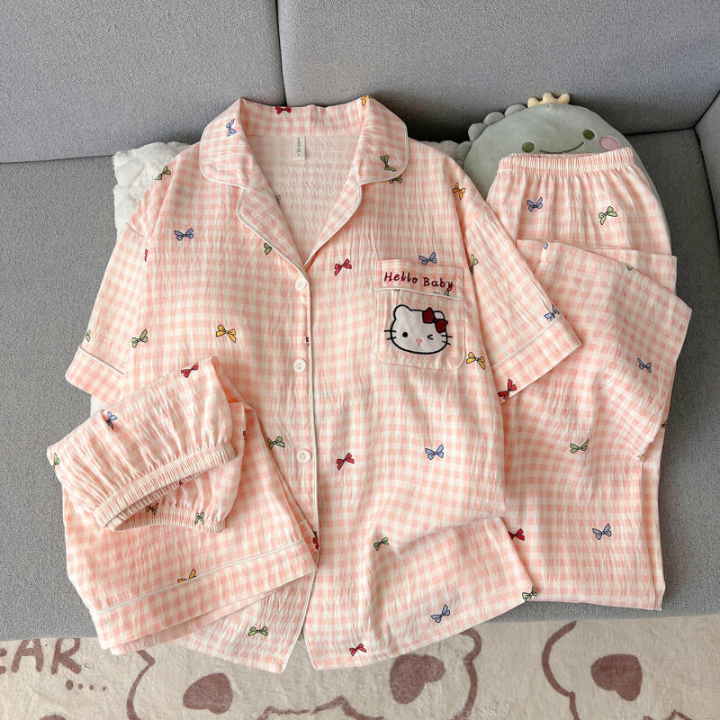 Hello Kitty Women's Pajamas Th - Summer Clothes บทวิจารณ์และราคา