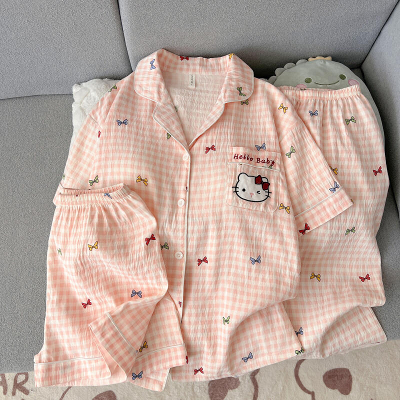 Hello Kitty Women's Pajamas Th - Summer Clothes บทวิจารณ์และราคา