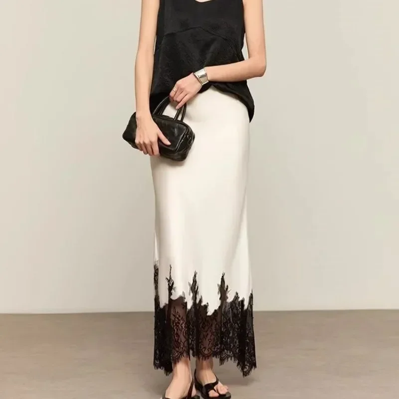 Fairy Lace-Trim Midi Skirt Hig - Summer Clothing Trends 2025 Women'S บทวิจารณ์และราคา