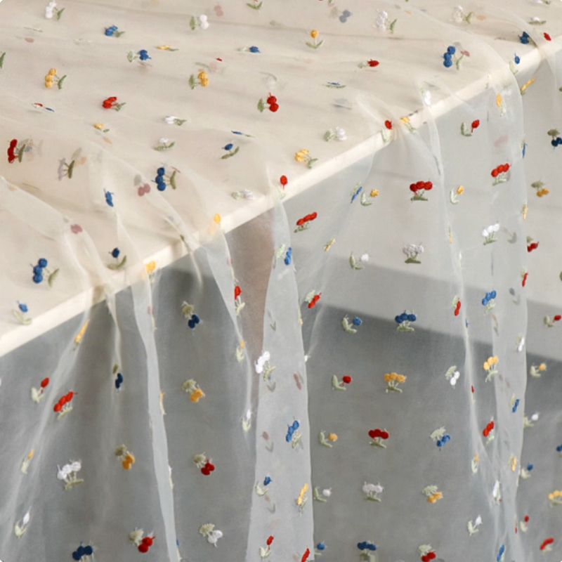 145x50cm White Fruit Embroider - Summer Gauze Clothing บทวิจารณ์และราคา