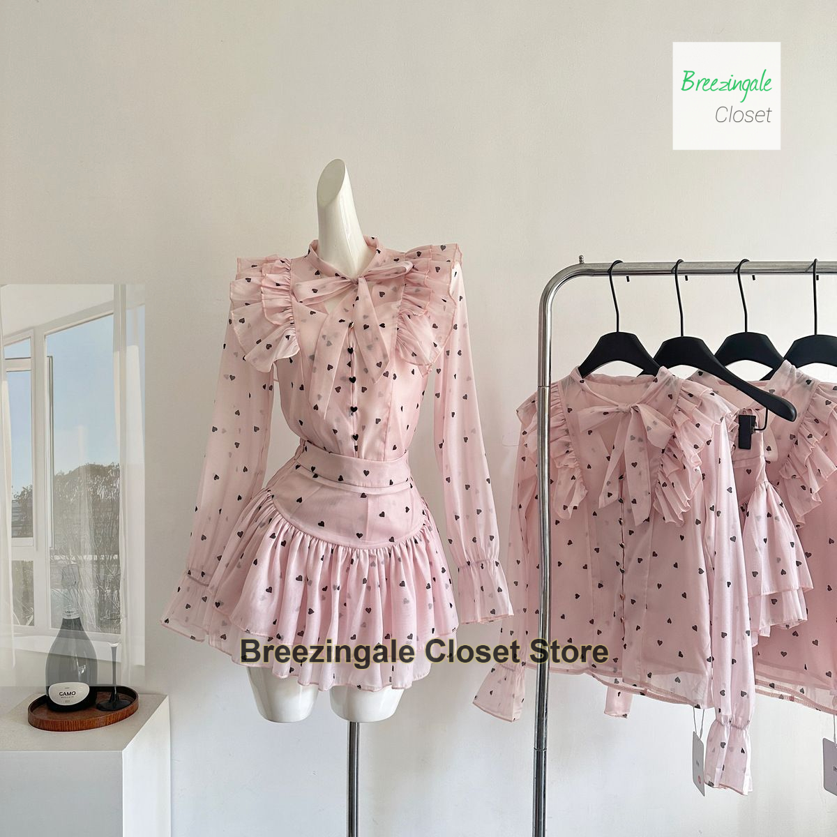 French pink dopamine love polk - Summer Clothing For Girls บทวิจารณ์และราคา