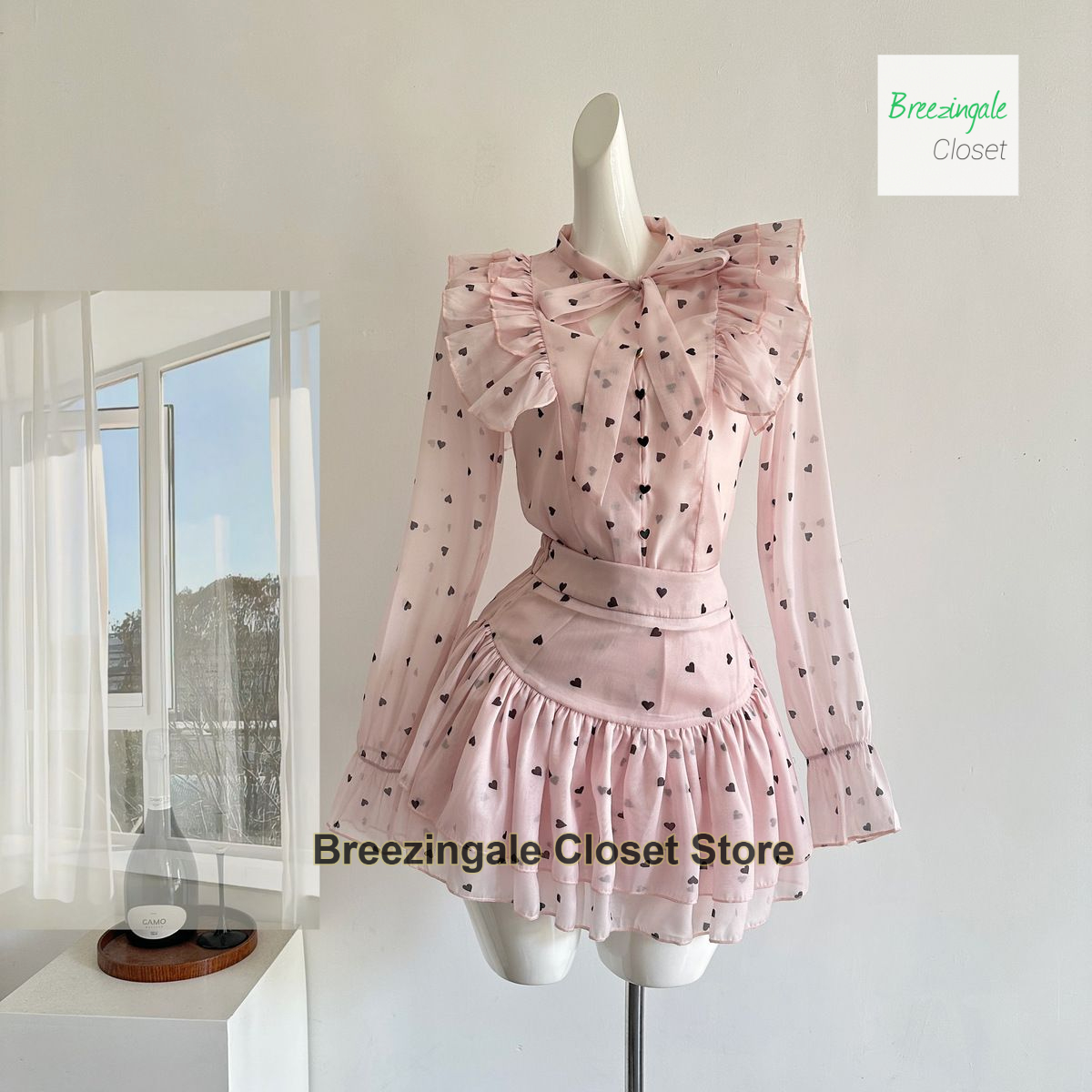 French pink dopamine love polk - Summer Clothing For Girls บทวิจารณ์และราคา
