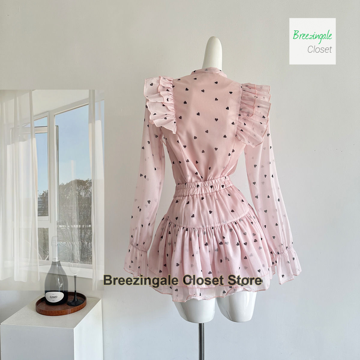 French pink dopamine love polk - Summer Clothing For Girls บทวิจารณ์และราคา