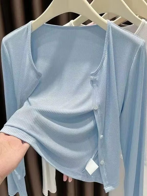 Trendy new cardigan, thin jack - Summer Clothing Old Money บทวิจารณ์และราคา