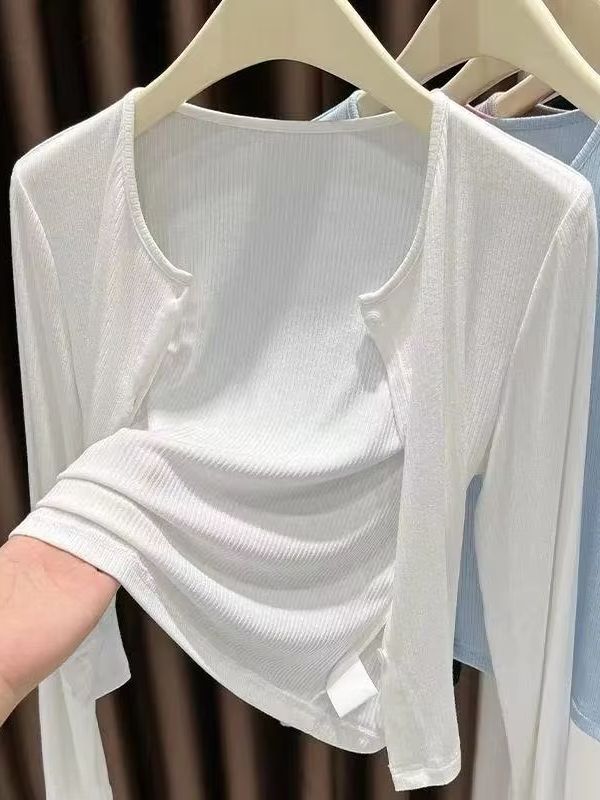 Trendy new cardigan, thin jack - Summer Clothing Old Money บทวิจารณ์และราคา