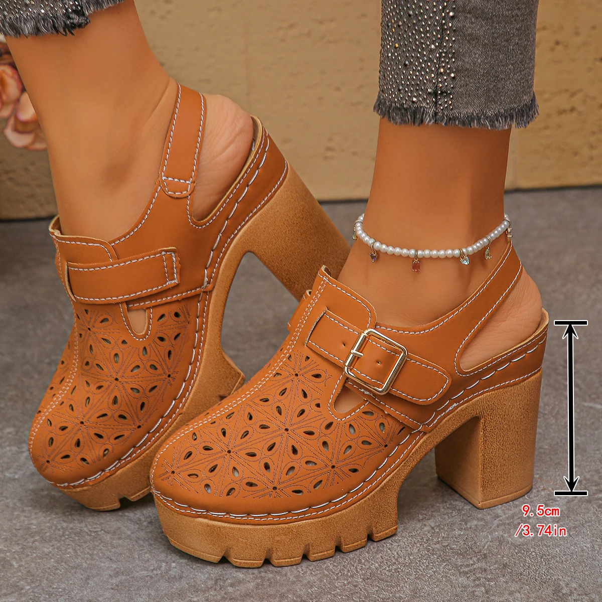 Large Size Women's Thick Heel  - Summer Closet บทวิจารณ์และราคา