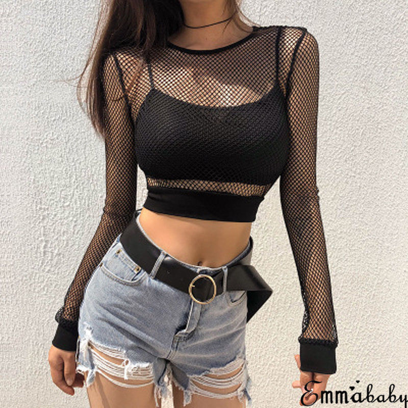 Sexy Black Hollow Out Mesh Fem - Summer Clothing Old Money บทวิจารณ์และราคา