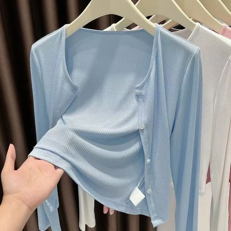 Trendy new cardigan, thin jack - Summer Clothing Old Money บทวิจารณ์และราคา
