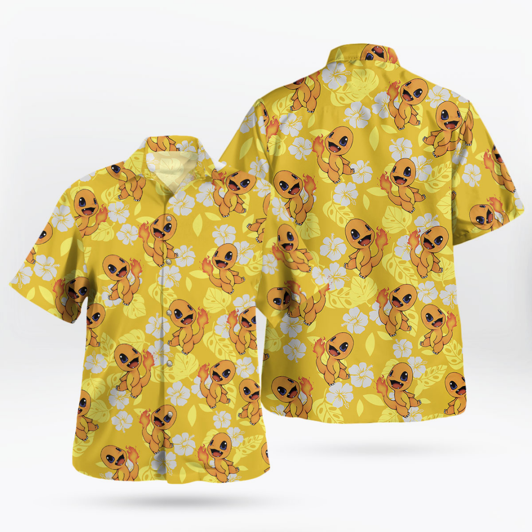 Charmander Pokemon Hawaiian Sh - Japan Summer Clothing Women บทวิจารณ์และราคา