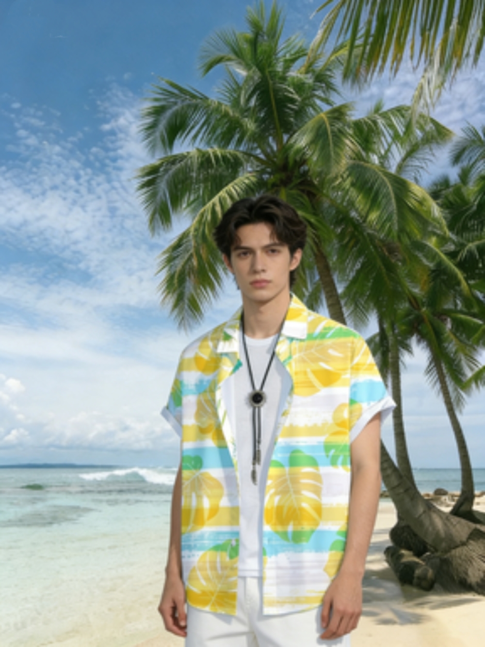 New Men's Hawaiian Shirt Tropi - Beach Shirt Hawaiian บทวิจารณ์และราคา