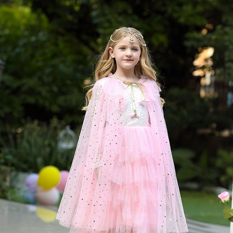 Girls Princess Cape Children C - Summer Clothing Kids บทวิจารณ์และราคา