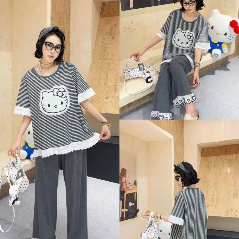 Summer New Hello Kitty Striped - Summer Clothes บทวิจารณ์และราคา