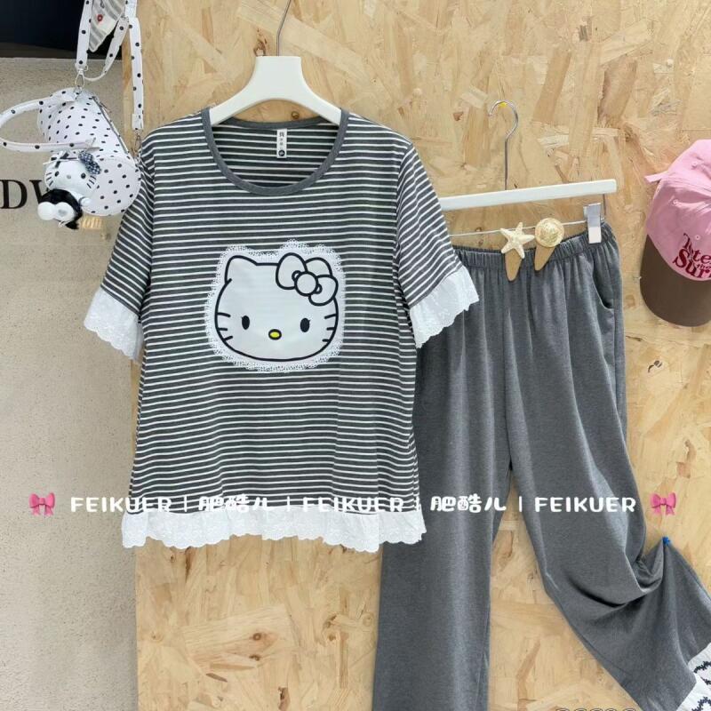 Summer New Hello Kitty Striped - Summer Clothes บทวิจารณ์และราคา