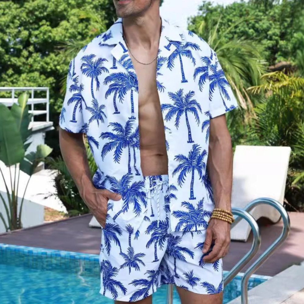 Hawaiian Style Printed Coconut - Beach Shirt Hawaiian บทวิจารณ์และราคา