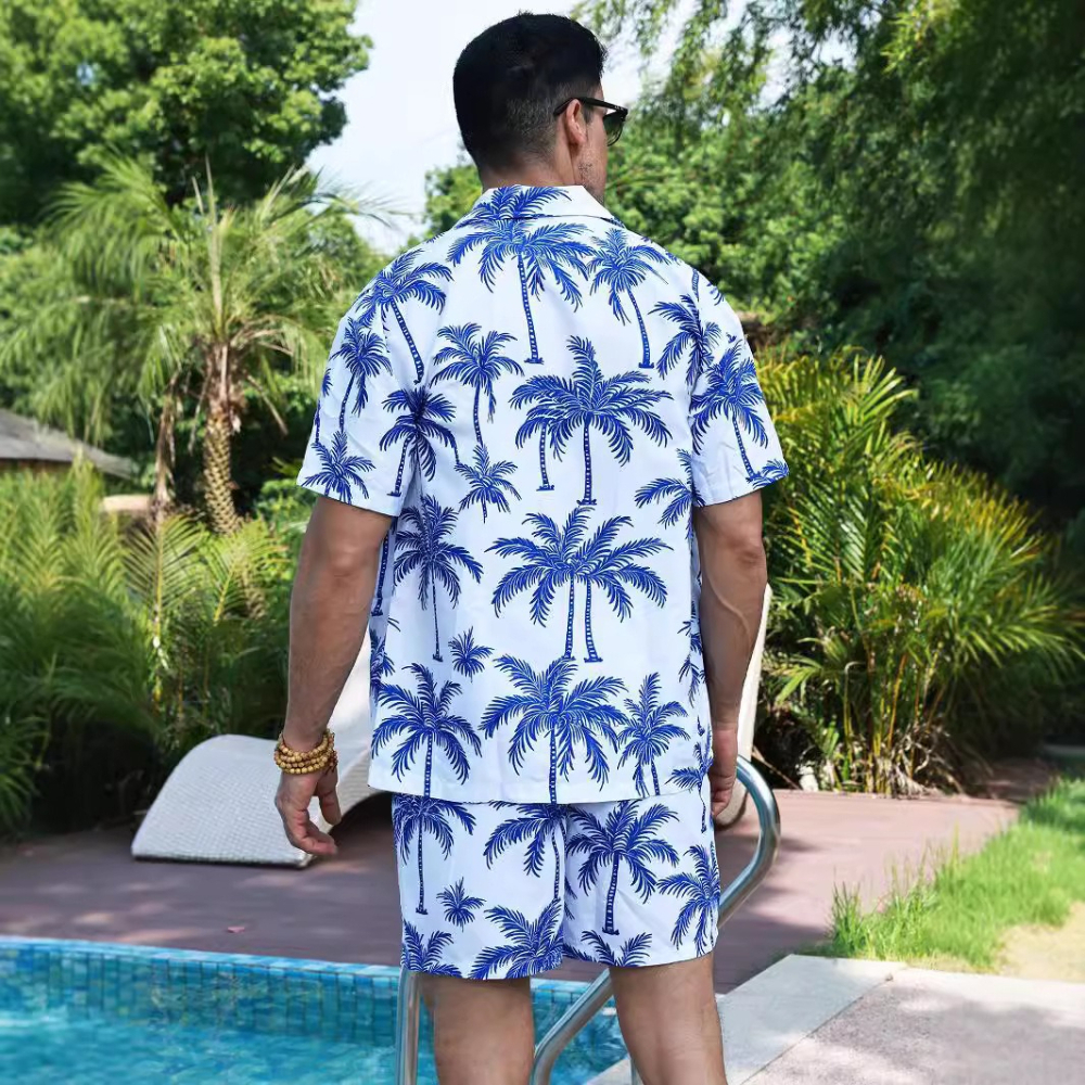 Hawaiian Style Printed Coconut - Beach Shirt Hawaiian บทวิจารณ์และราคา