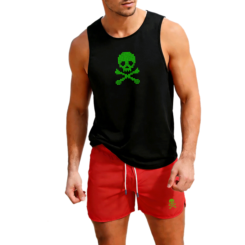 Fitness loose men tank top  sl - Summer Clothes บทวิจารณ์และราคา