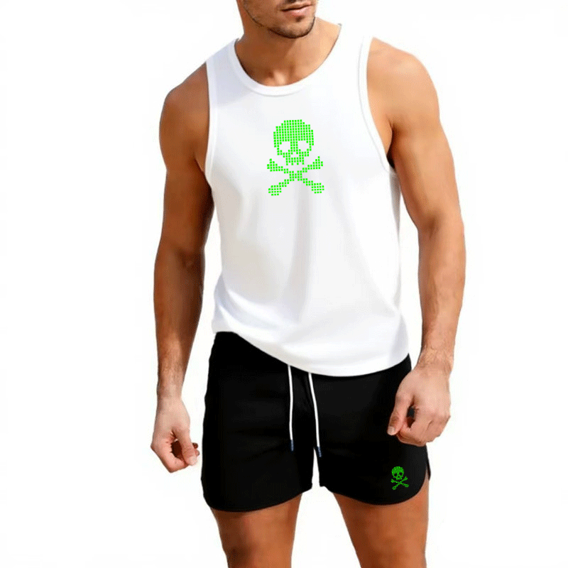 Fitness loose men tank top  sl - Summer Clothes บทวิจารณ์และราคา