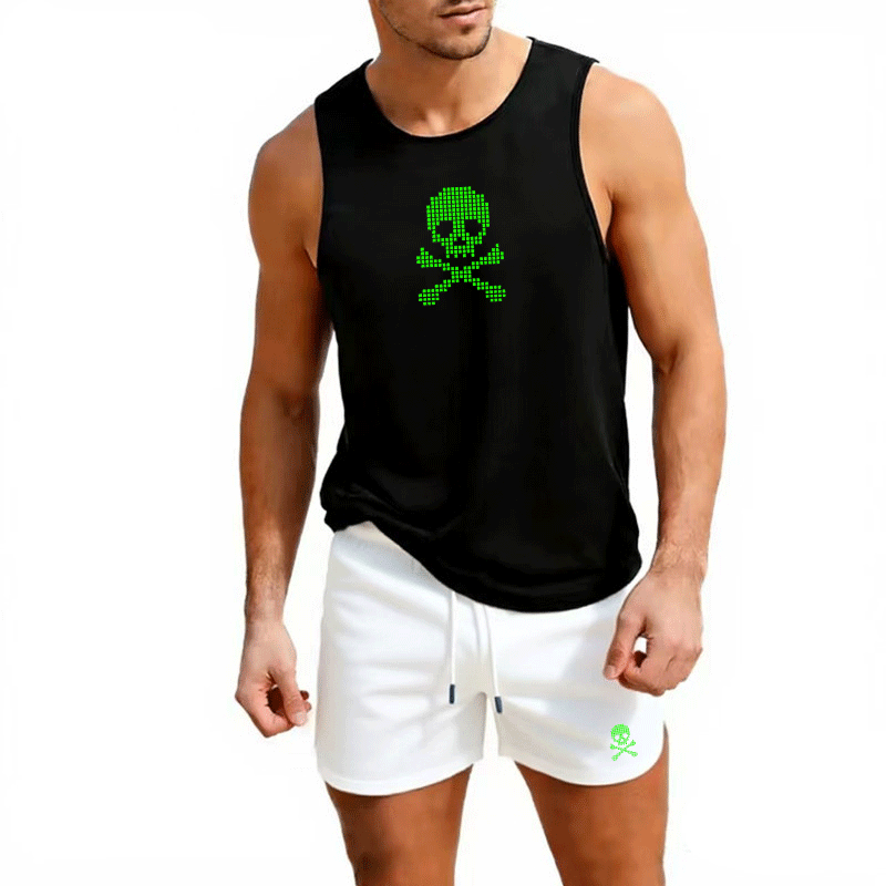 Fitness loose men tank top  sl - Summer Clothes บทวิจารณ์และราคา