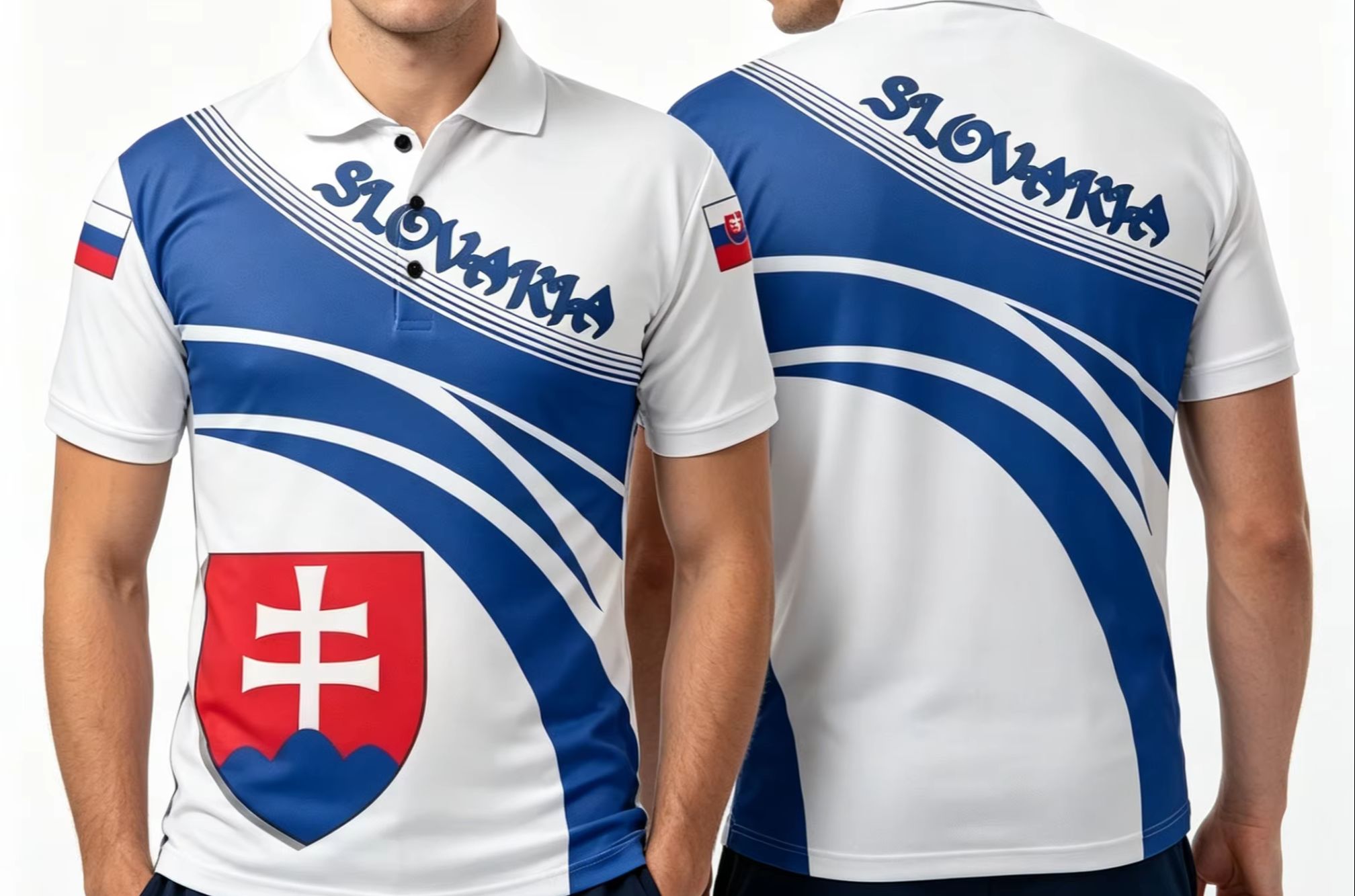 Slovakia Flag 3D Print Polo Sh - Summer Clothing Trends For Men 2026 บทวิจารณ์และราคา