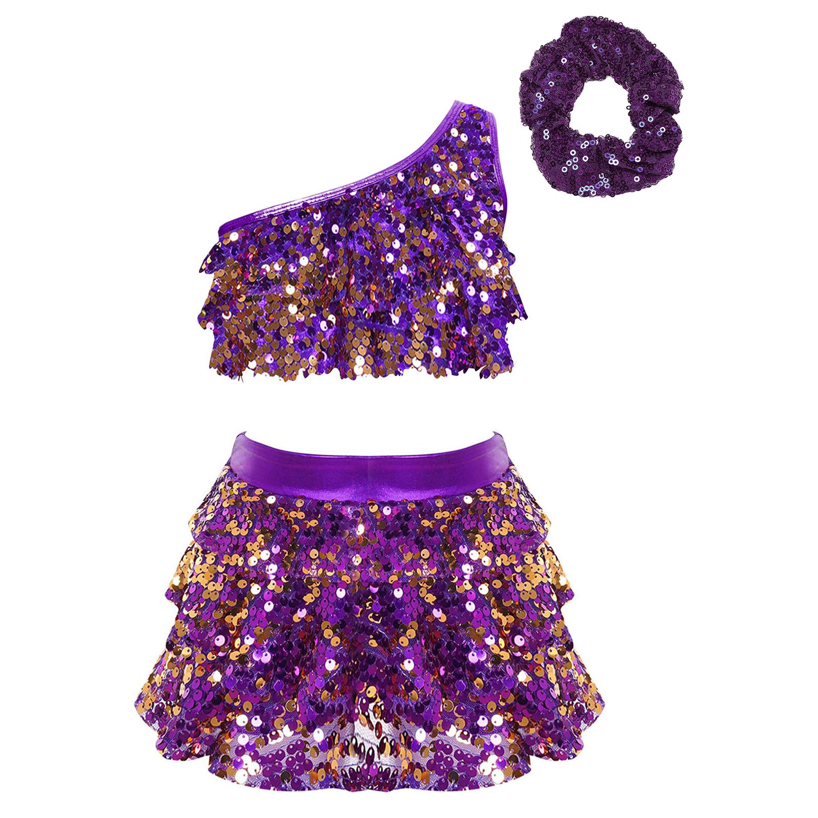 Kids Girls Shiny Sequins Latin - Summer Clothing For Girls บทวิจารณ์และราคา