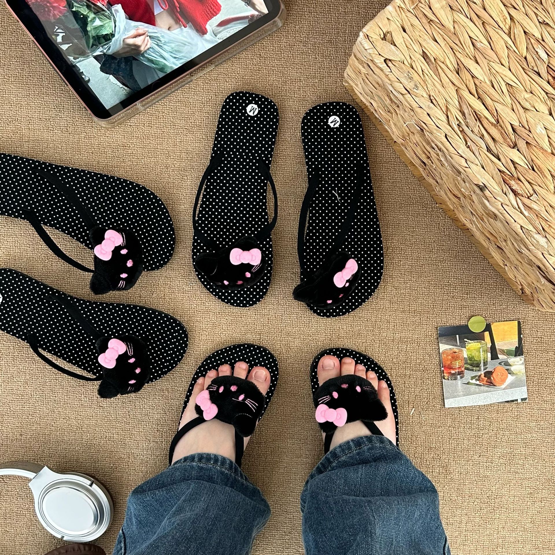 Hello Kitty Cartoon Flip-flops - Summer Clothing Kids บทวิจารณ์และราคา