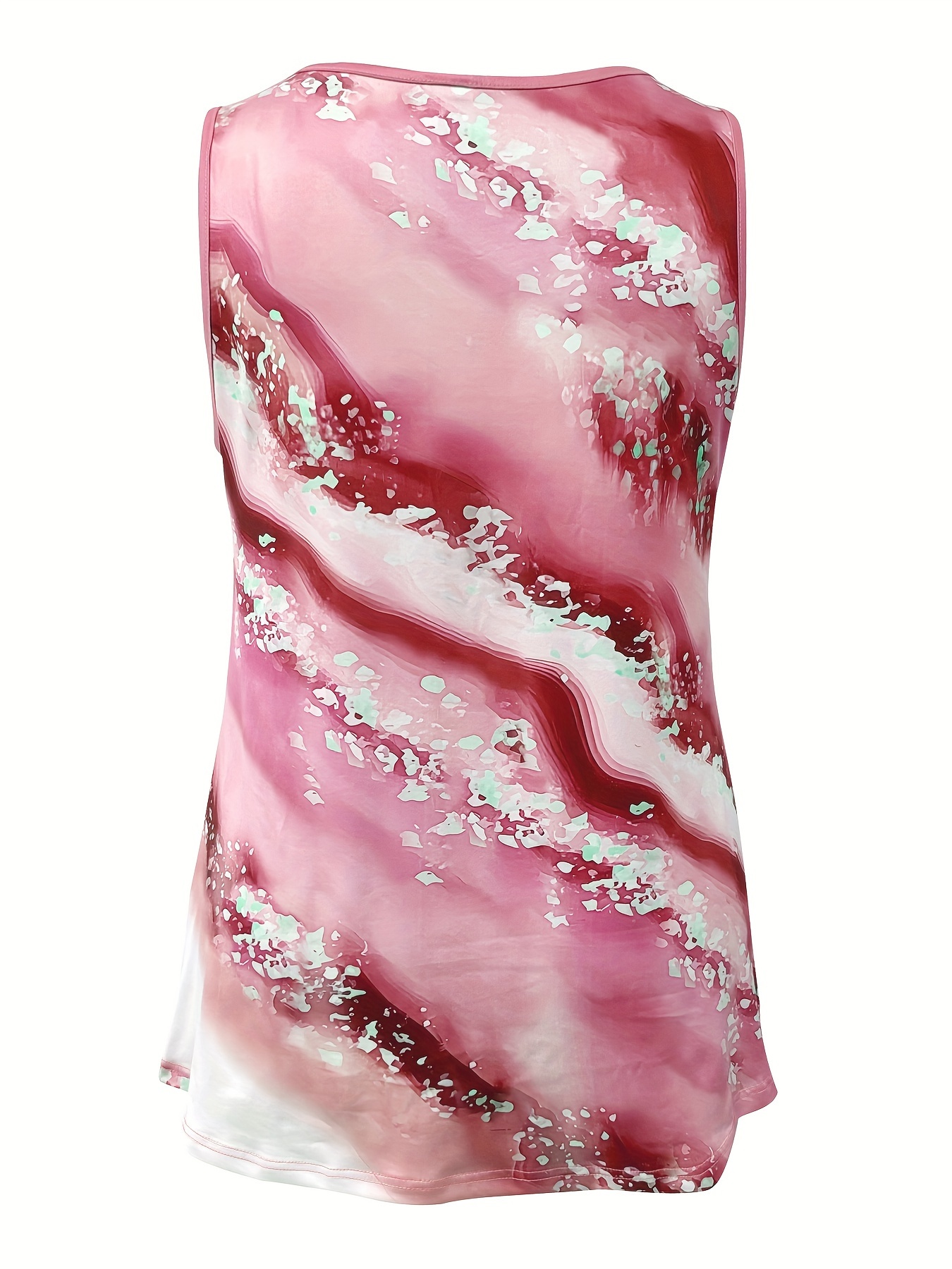 Plus Size Marble Print Tank To - Summer Clothing Plus Size Women บทวิจารณ์และราคา