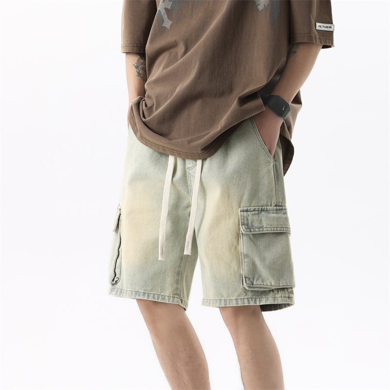 Summer Men's Denim Shorts Retr - Summer Clothing Brands บทวิจารณ์และราคา