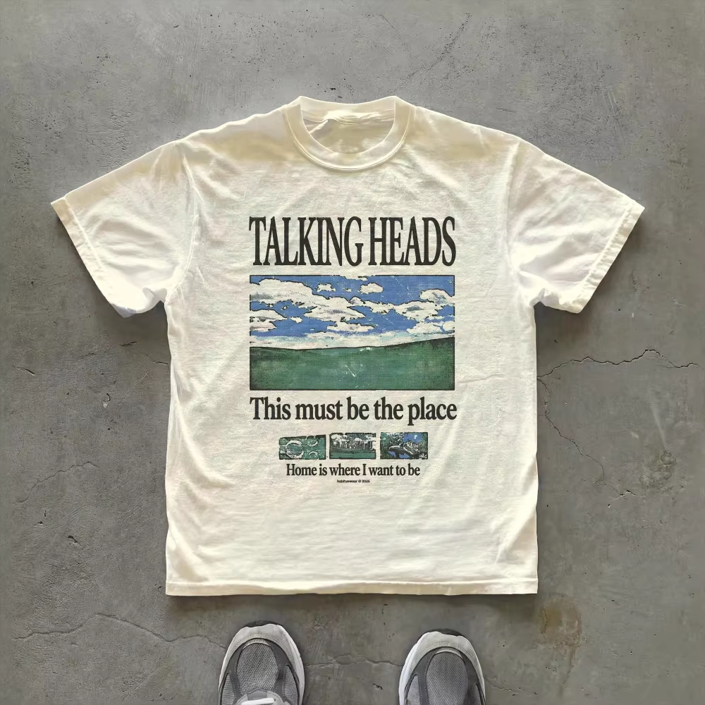 Talking Heads Graphic T-Shirt  - Summer Clothing Places บทวิจารณ์และราคา