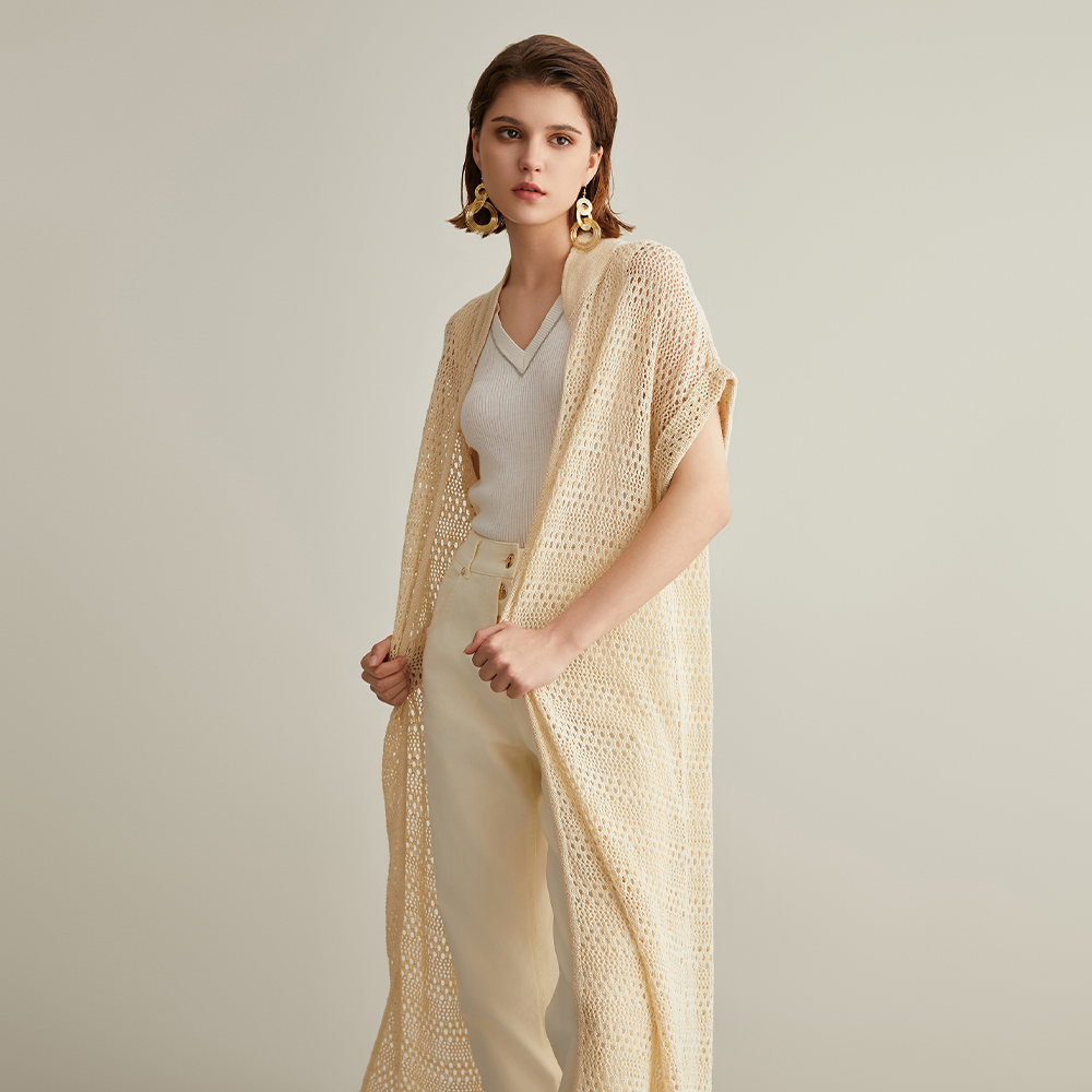BC609 Linen and Silk Long Knit - Quality Summer Clothing For Women บทวิจารณ์และราคา