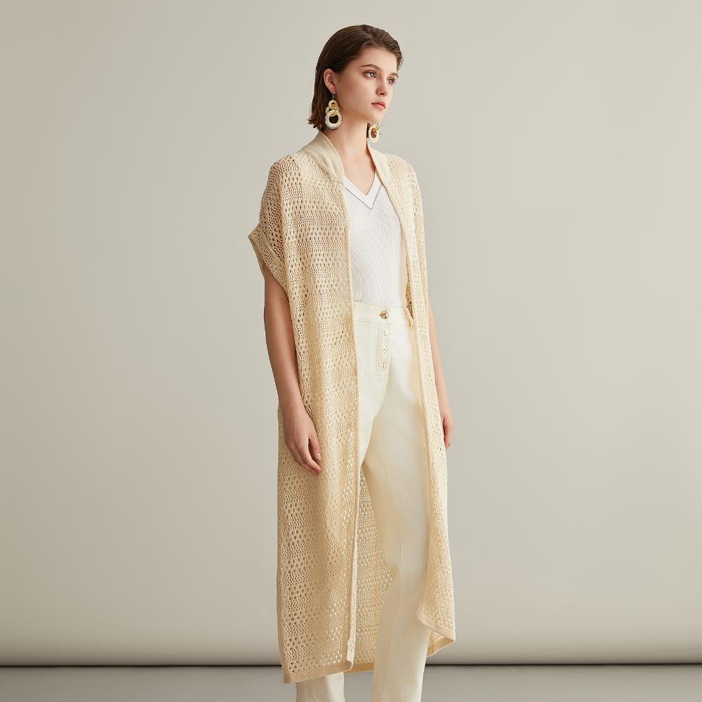 BC609 Linen and Silk Long Knit - Quality Summer Clothing For Women บทวิจารณ์และราคา