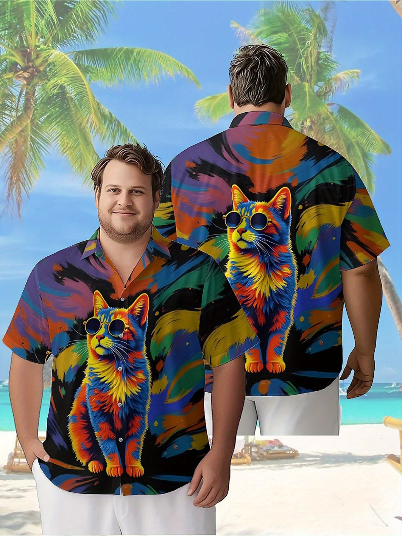 Men's Plus Size Hawaiian Shirt - Beach Shirt Hawaiian บทวิจารณ์และราคา